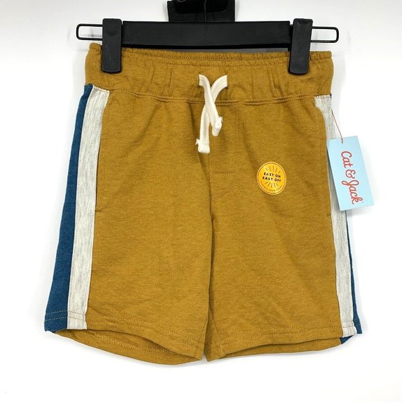 Cat & Jack Other - Cat & Jack Shorts Boys Size XS (4/5) Colorblock French Terry Knit Brown Pull On